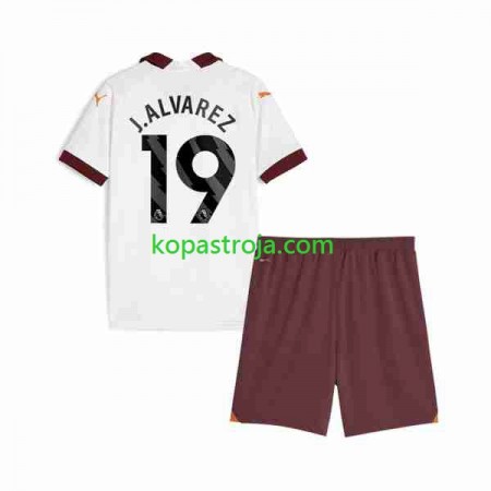 Billiga Fotbollströjor Manchester City Julian Alvarez 19 Barn Borta tröja 2023/24 Kortärmad